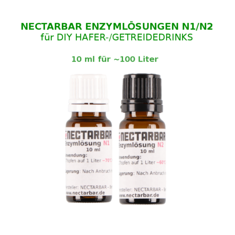Haferdrink-Enzym Set 10 ml für 100 Liter Hafermilch