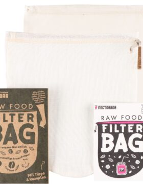 Nussmilchbeutel aus Leinen und Baumwolle 2 Stück