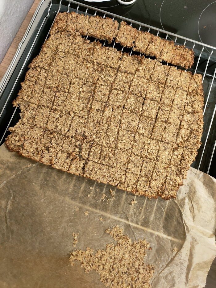 Cräcker eingeschnitten und gebacken