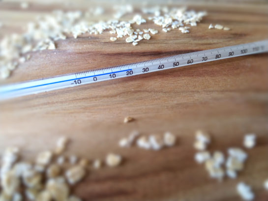 Thermometer aus Glas Skala in Grad Celcius